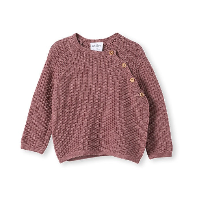 Mulberry Baby Knit- Mulberry Knitted Jumper Milky 