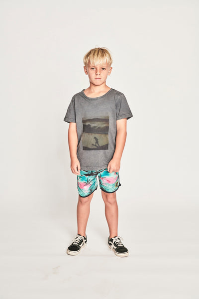 Munster Kids Dropin SS Tee - Mineral Blk Short Sleeve T-Shirt Munster Kids 