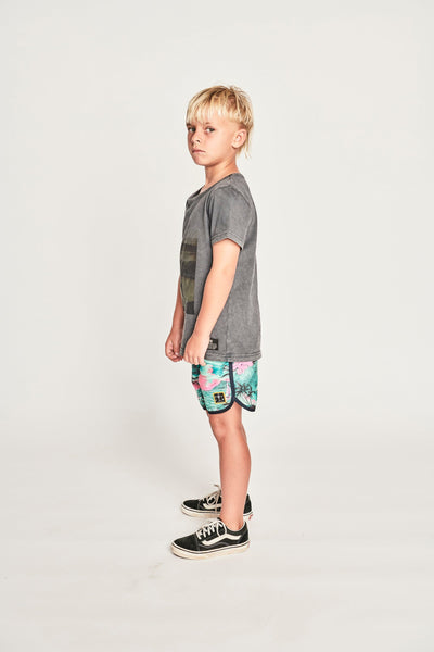 Munster Kids Dropin SS Tee - Mineral Blk Short Sleeve T-Shirt Munster Kids 