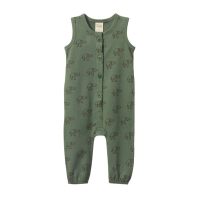 Nature Baby August Suit - Elephant Sprout Print Growsuit Nature Baby 