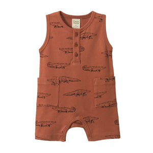 Nature Baby Camper Suit - Crocodile Print