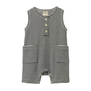 Nature Baby Camper Suit - Navy Stripe