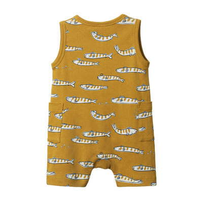 Nature Baby Camper Suit - South Seas Palm Print Growsuit Nature Baby 