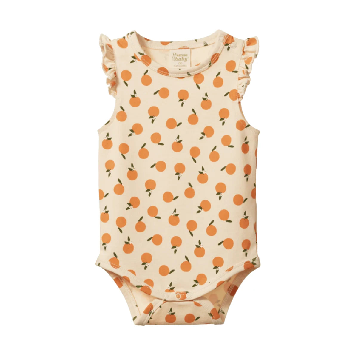 Nature Baby Fleur Bodysuit - Orange Blossom Print Bodysuit Nature Baby 