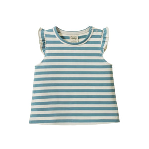 Nature Baby Fleur Tee - Mineral Sea Stripe