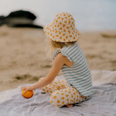 Nature Baby Fleur Tee - Mineral Sea Stripe Short Sleeve Top Nature Baby 