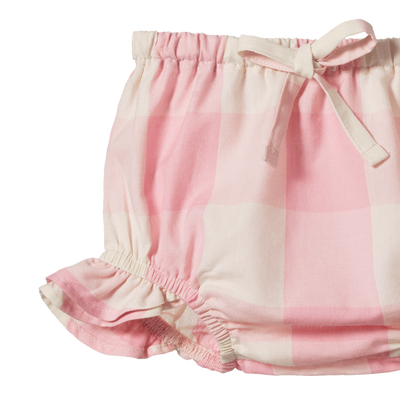 Nature Baby Gingham Petal Bloomers - Summer Rose Check Bloomers Nature Baby 