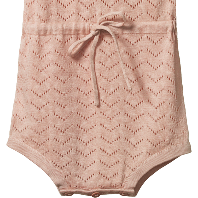 Nature Baby Lottie Suit - Rose Bud Pointelle Playsuit Nature Baby 