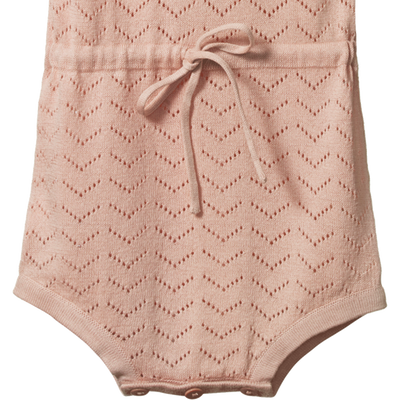 Nature Baby Lottie Suit - Rose Bud Pointelle Playsuit Nature Baby 