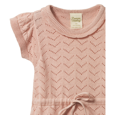 Nature Baby Lottie Suit - Rose Bud Pointelle Playsuit Nature Baby 