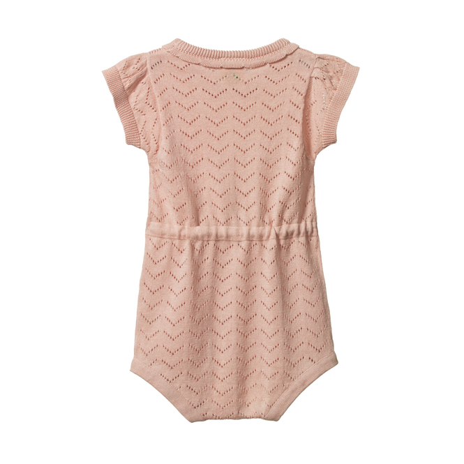 Nature Baby Lottie Suit - Rose Bud Pointelle Playsuit Nature Baby 