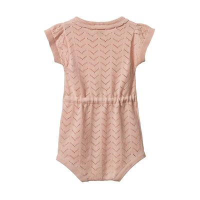 Nature Baby Lottie Suit - Rose Bud Pointelle Playsuit Nature Baby 