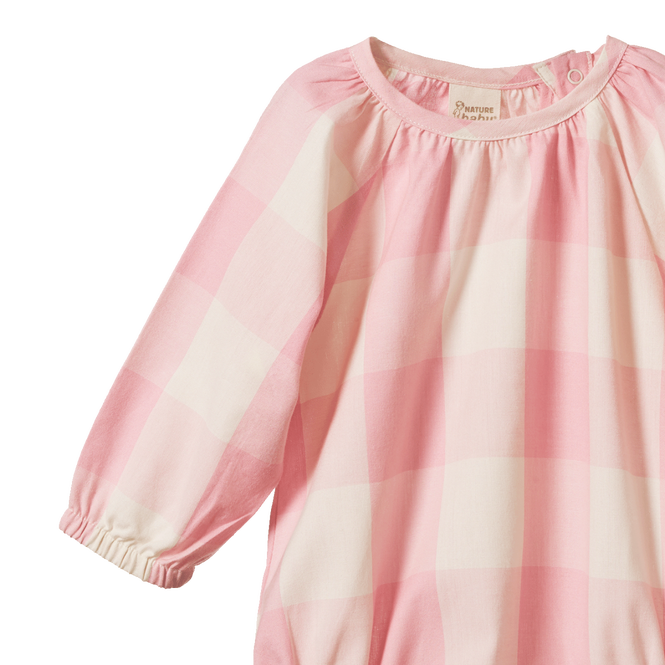 Nature Baby Meadow Bodysuit - Summer Rose Check Bodysuit Nature Baby 
