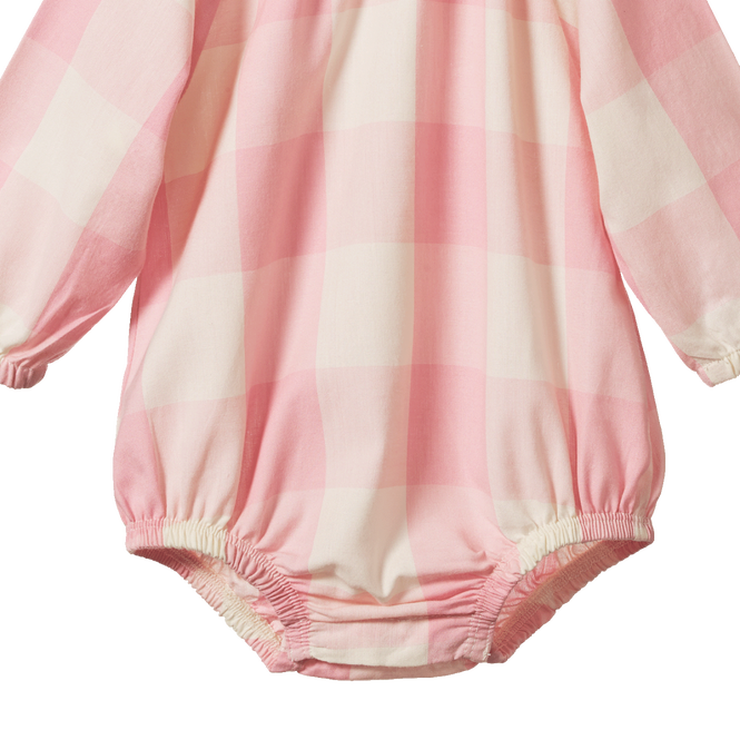 Nature Baby Meadow Bodysuit - Summer Rose Check Bodysuit Nature Baby 
