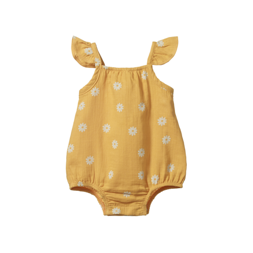 Nature Baby Petal Suit - Chamomile Sunshine Print