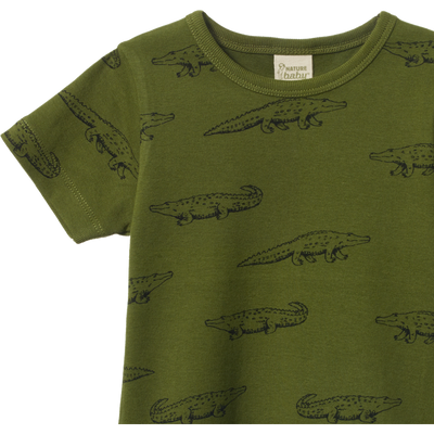 Nature Baby River Tee - Crocodile Jungle Print Short Sleeve T-Shirt Nature Baby 