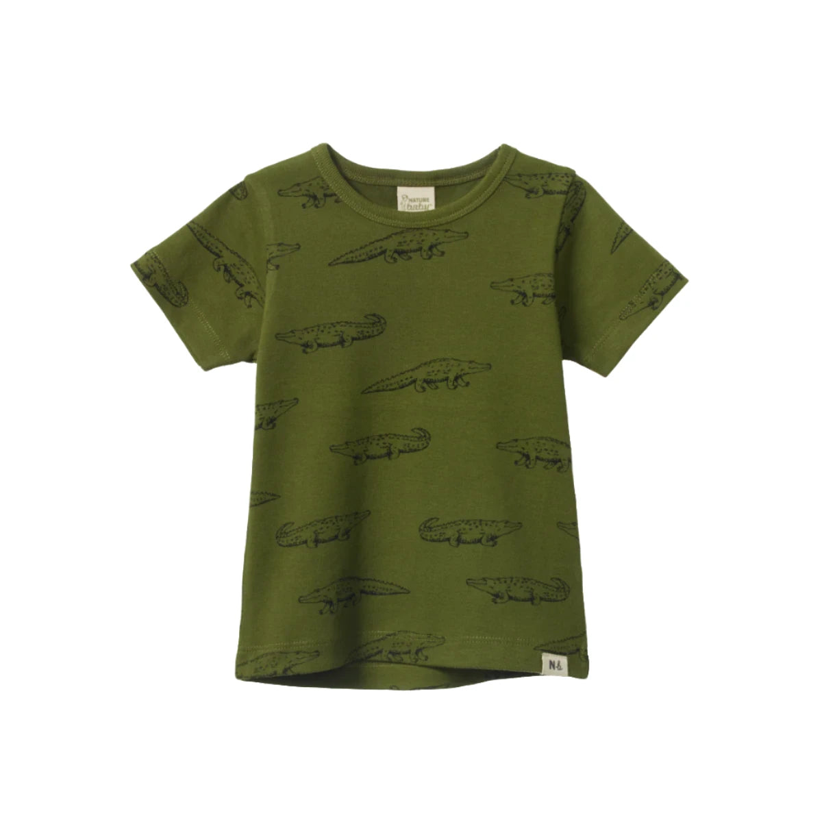 Nature Baby River Tee - Crocodile Jungle Print Short Sleeve T-Shirt Nature Baby 