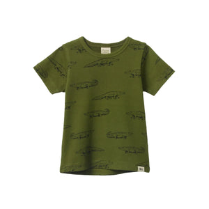 Nature Baby River Tee - Crocodile Jungle Print