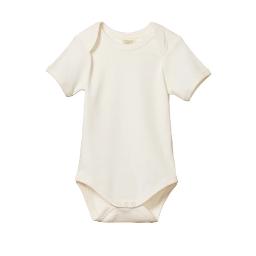 Nature Baby Short Sleeve Bodysuit - Natural