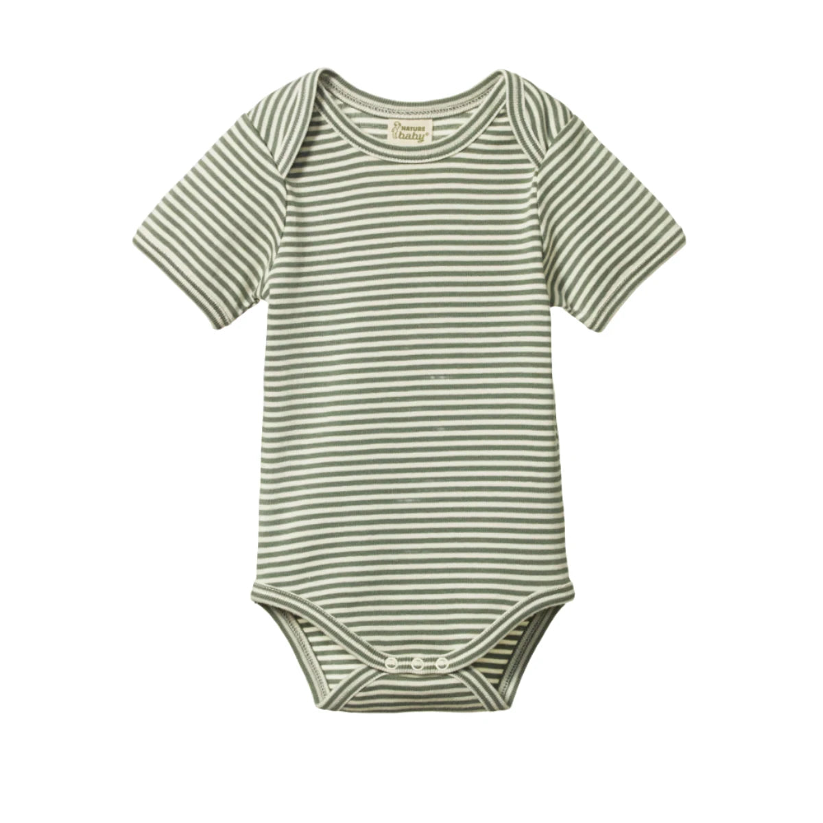 Nature Baby Short Sleeve Bodysuit - Nettle Stripe Bodysuit Nature Baby 