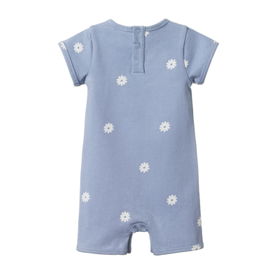 Nature Baby Short Sleeve Quincy Romper - Chamomile Dusky Print Romper Nature Baby 