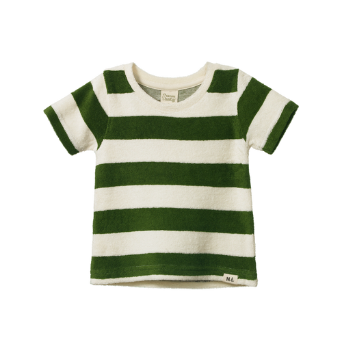 Nature Baby Terry River Tee - Bold Jungle Stripe