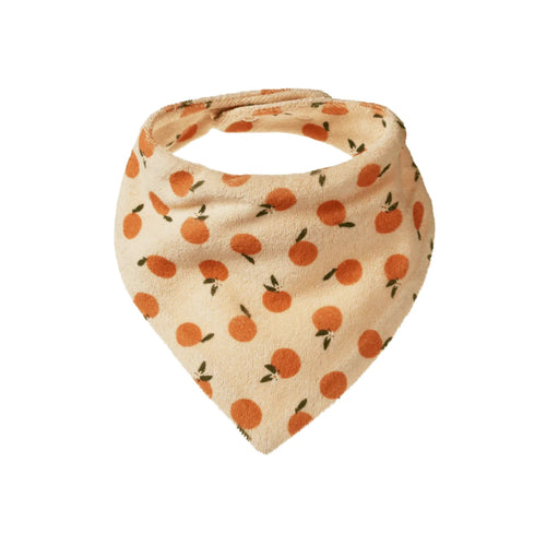 Nature Baby Terry Triangle Bib - Orange Blossom Print