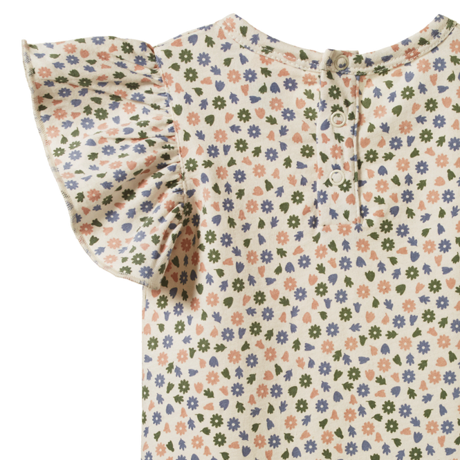 Nature Baby Tilly Suit - Chamomile Blooms Print Growsuit Nature Baby 