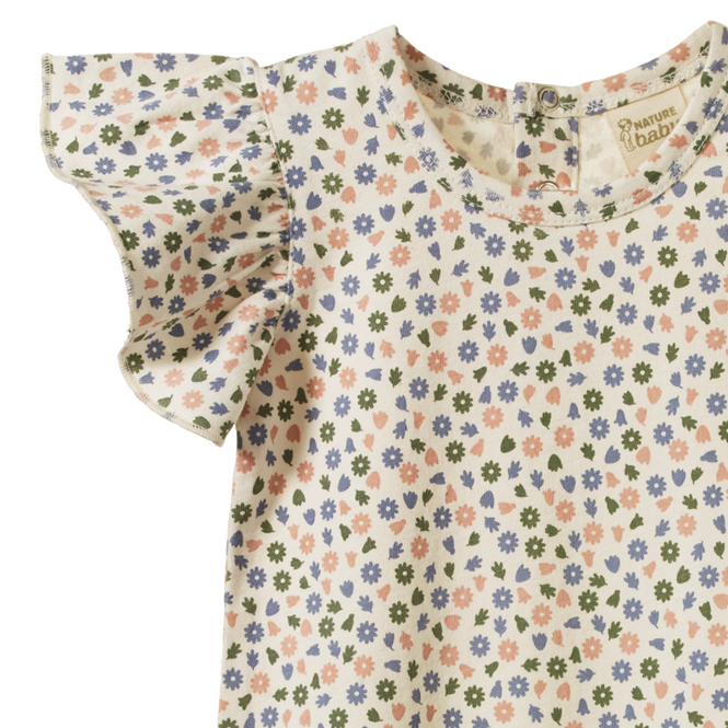 Nature Baby Tilly Suit - Chamomile Blooms Print Growsuit Nature Baby 