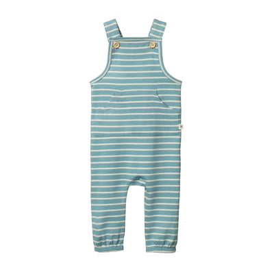 Nature Baby Tobi Overalls - Mineral Blue Sailor Stripe Overalls Nature Baby 