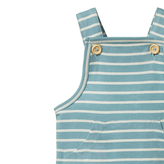 Nature Baby Tobi Overalls - Mineral Blue Sailor Stripe Overalls Nature Baby 