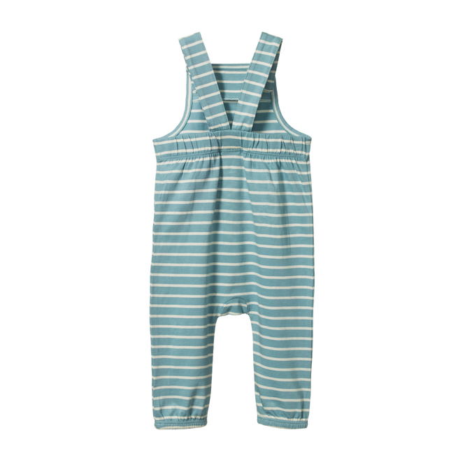 Nature Baby Tobi Overalls - Mineral Blue Sailor Stripe Overalls Nature Baby 