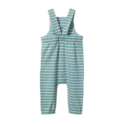 Nature Baby Tobi Overalls - Mineral Blue Sailor Stripe Overalls Nature Baby 