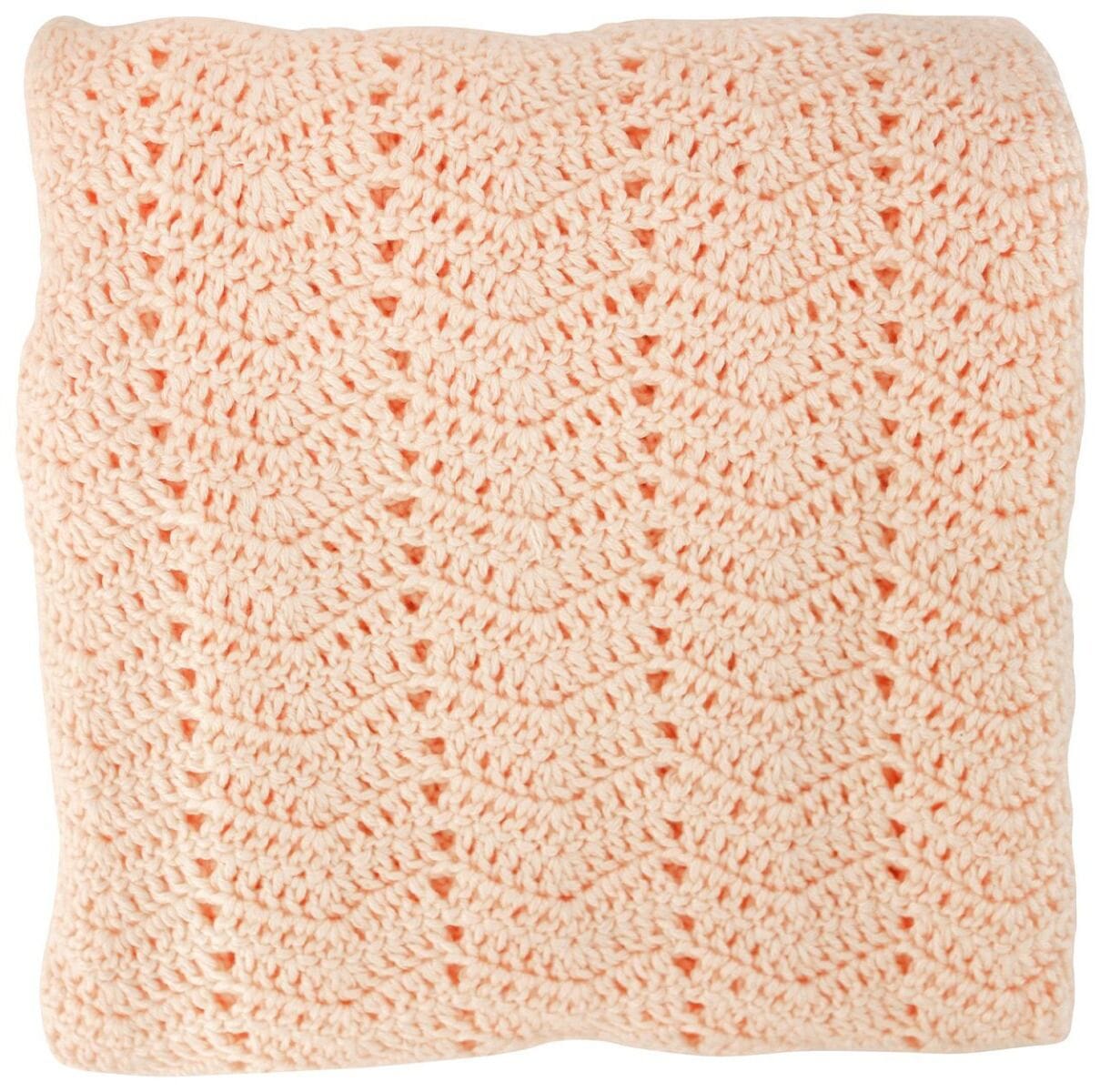 OB Designs Crochet Baby Blanket Homemade Peach Blanket OB Designs 