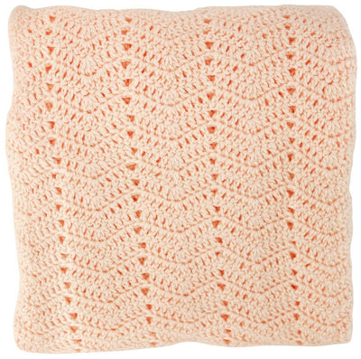 OB Designs Crochet Baby Blanket Homemade Peach Blanket OB Designs 