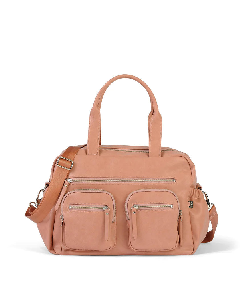 OiOi Carry All Nappy Bag - Dusty Rose Faux Leather Nappy Bags OiOi 