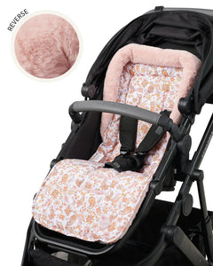 OiOi - Cozy Fleece Pram Liner - Peach Paisley