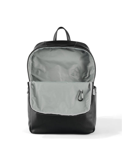 OiOi Multitasker Nappy Backpack - Black Faux Leather Backpacks OiOi 