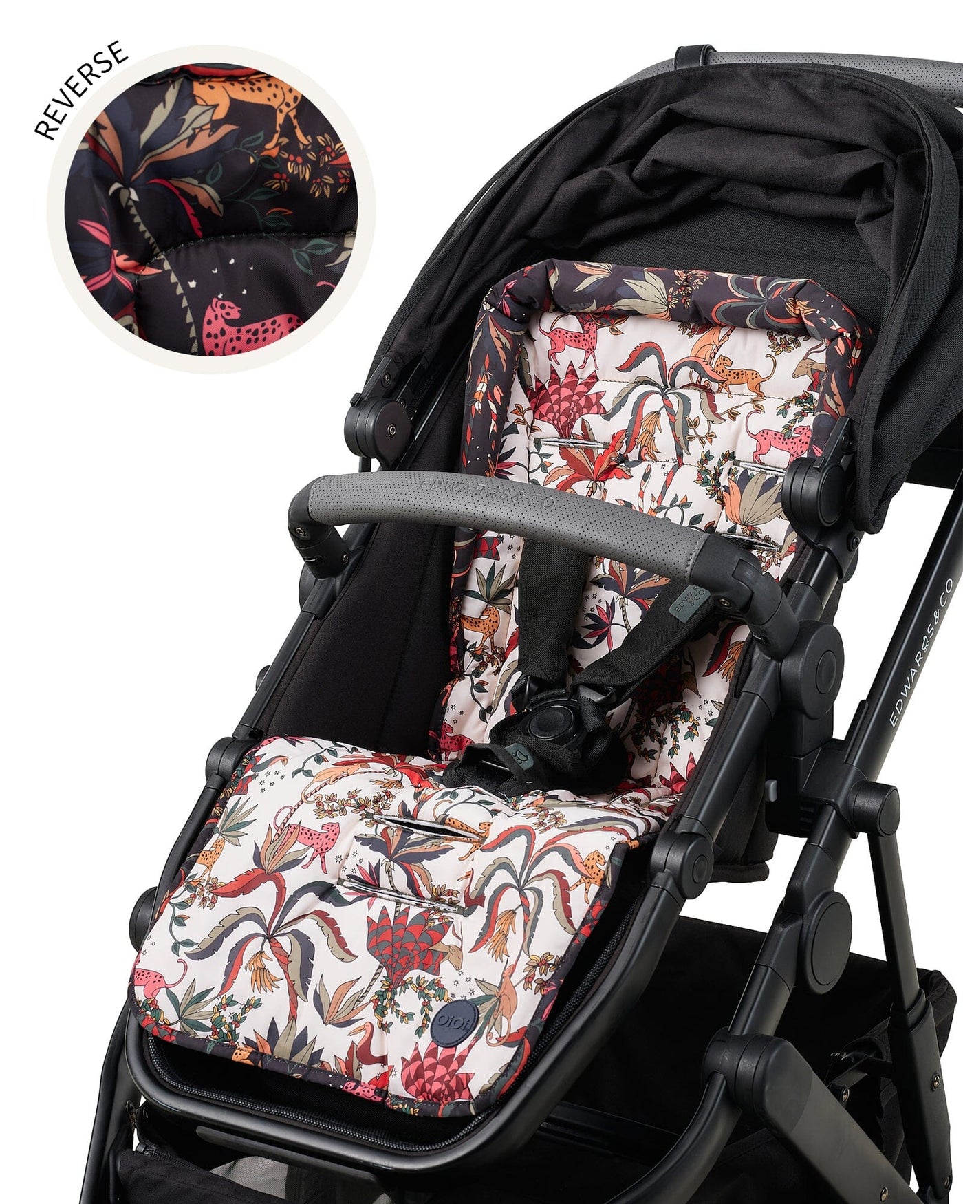 OiOi Reversible Pram Liner - Jungle Pram Liner OiOi 