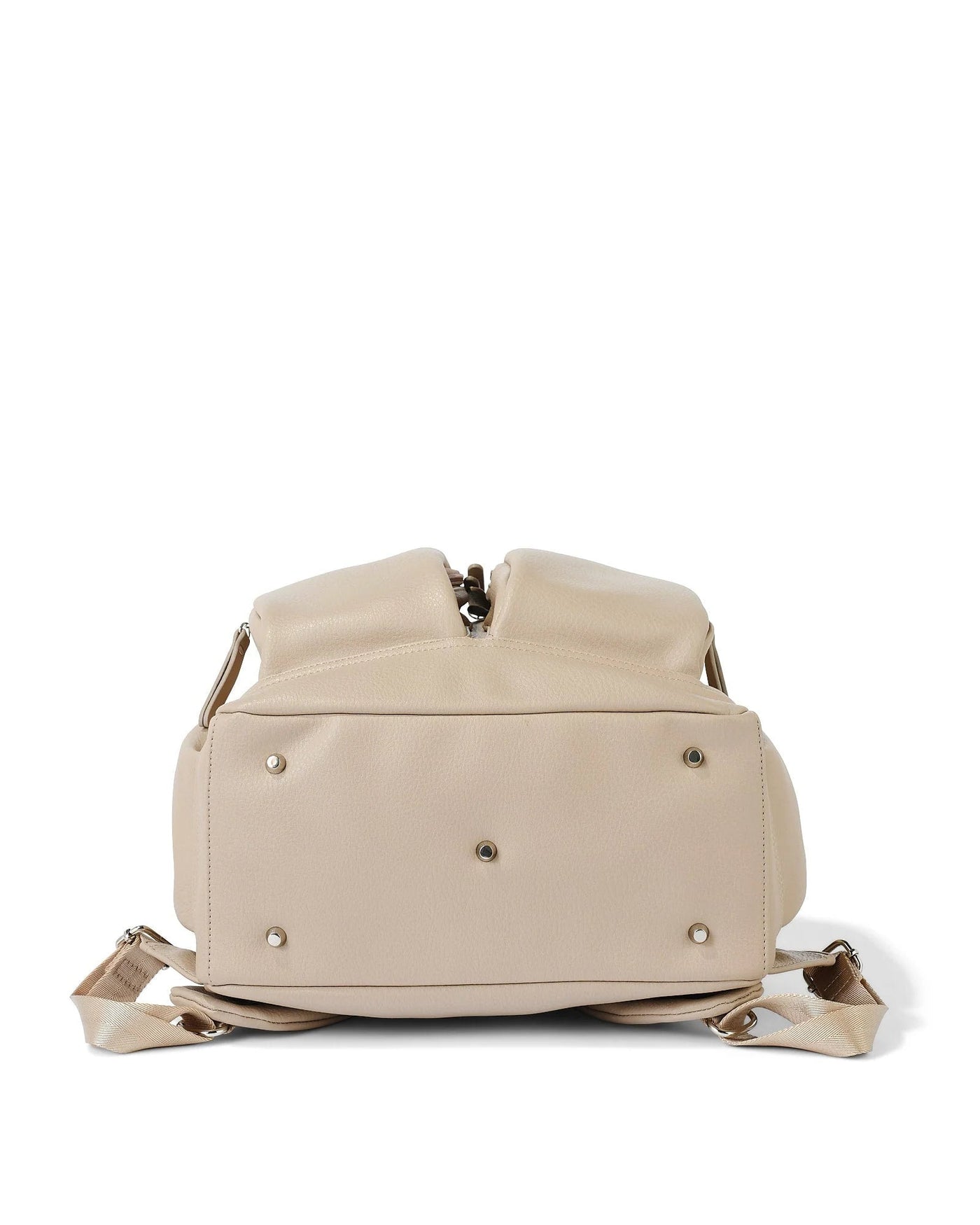 OiOi Signature Nappy Backpack - Oat Dimple Faux Leather Backpacks OiOi 