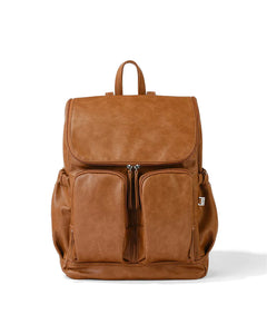 OiOi - Signature Nappy Backpack - Tan Faux Leather