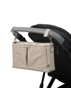 OiOi - Signature Pram Caddy - Taupe Faux Leather