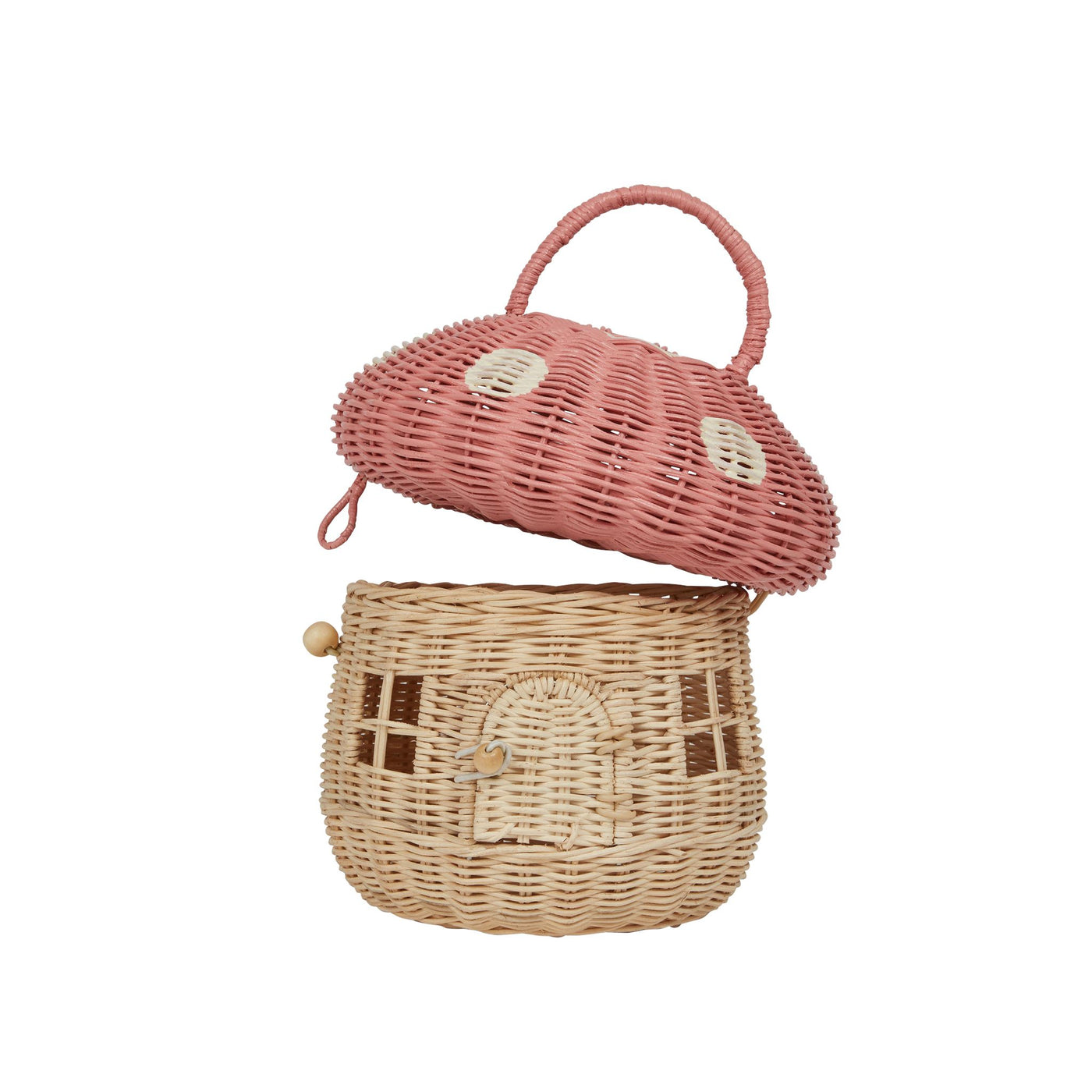 Olli Ella Rattan Mushroom Basket - Musk Basket Olli Ella 