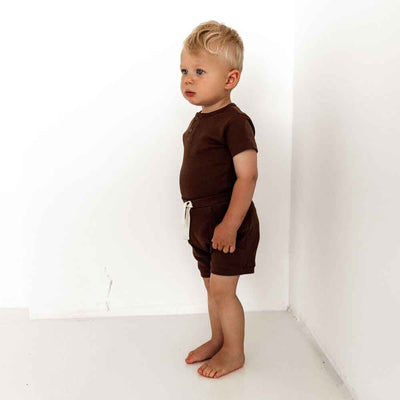 Organic Chocolate Shorts Shorts Snuggle Hunny Kids 