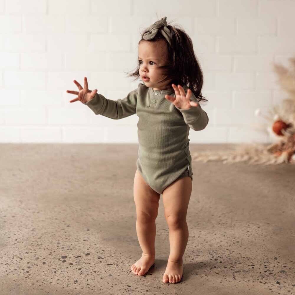 Organic Dewkist Long Sleeve Bodysuit Bodysuit Snuggle Hunny Kids 