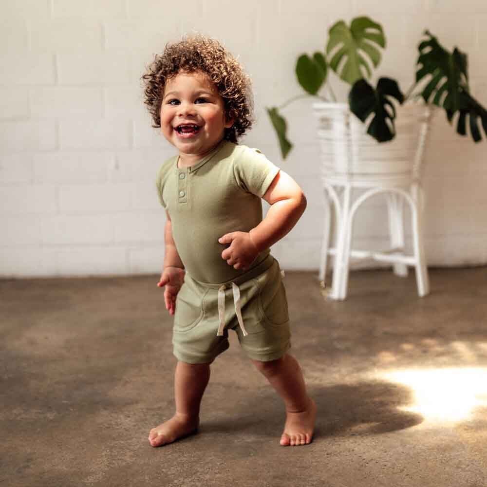 Organic Dewkist Short Sleeve Bodysuit Bodysuit Snuggle Hunny Kids 