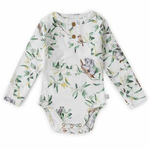 Snuggle Hunny - Organic Long Sleeve Bodysuit - Eucalypt