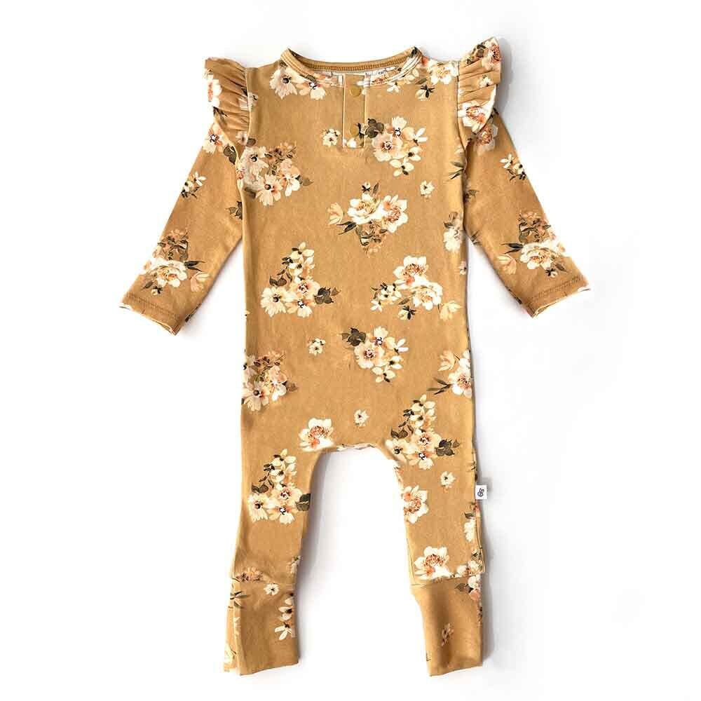 Organic Golden Flower Growsuit Growsuit Snuggle Hunny 