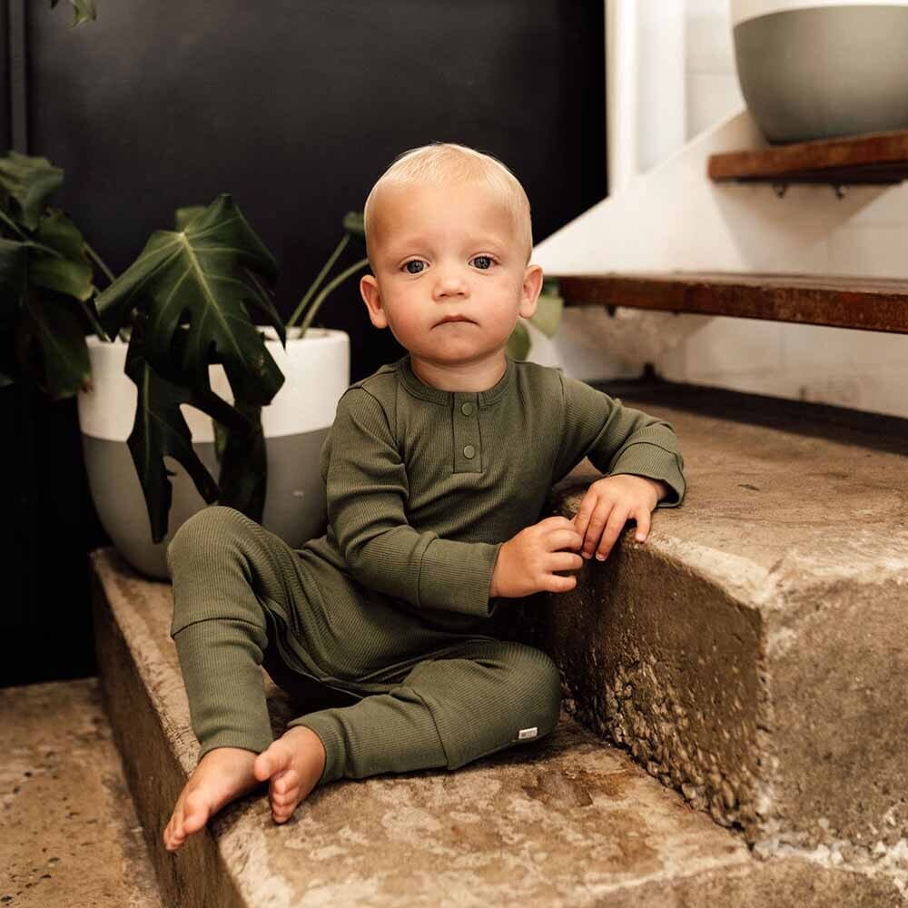 Organic Growsuit - Olive Growsuit Snuggle Hunny Kids 