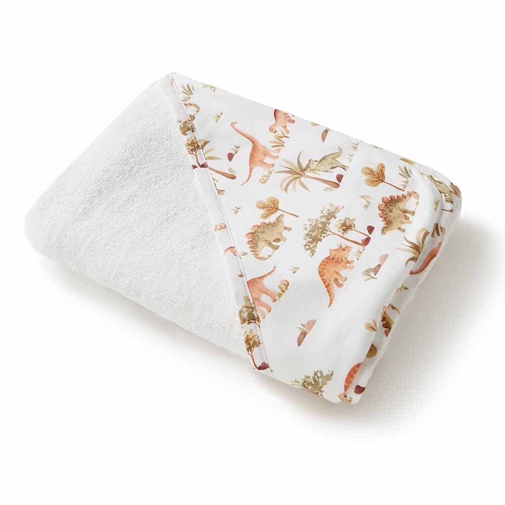 Organic Hooded Baby Towel - Dino Towel Snuggle Hunny Kids 